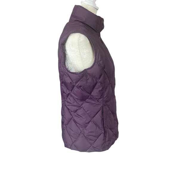 Lands' End women's purple snap sleeveless collared purple puffer vest XS 2-4 - Picture 6 of 9